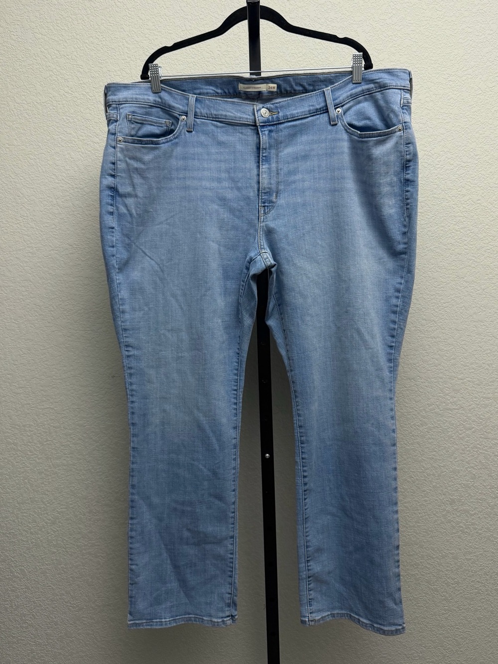 Levi's Women’s Plus Light Wash Women's Straight Leg Cut Jeans